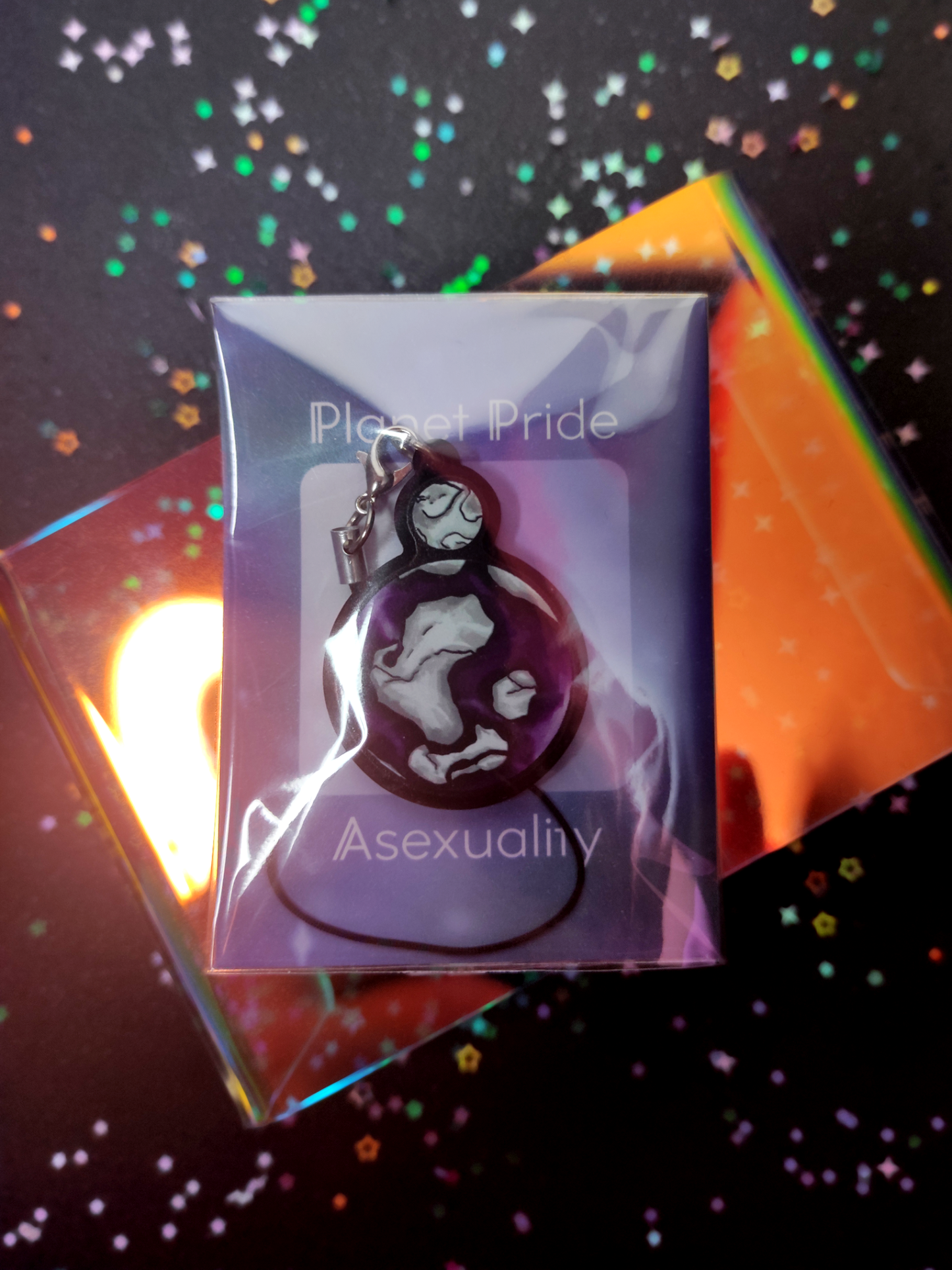 Planet Pride: Asexual - Single-sided acrylic keychain