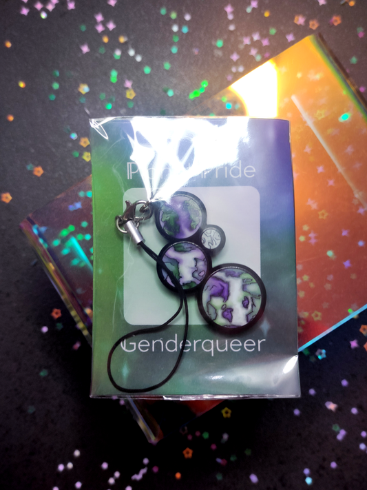 Planet Pride: Genderqueer Acrylic Keychain