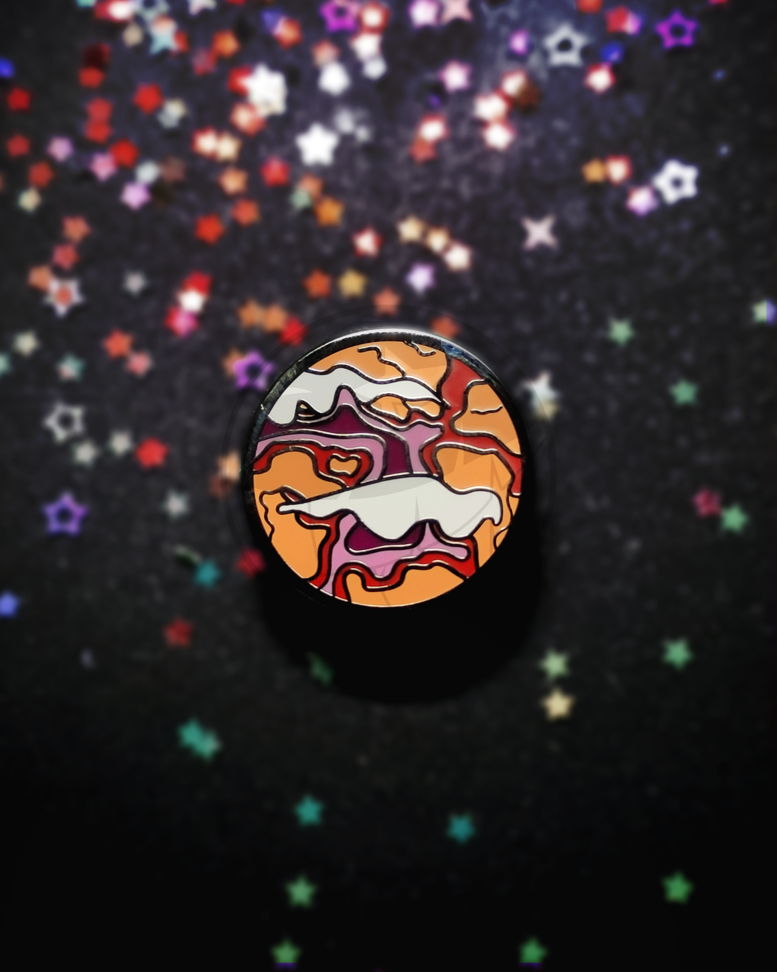 Planet Pride: Lesbian Hard Enamel Pin