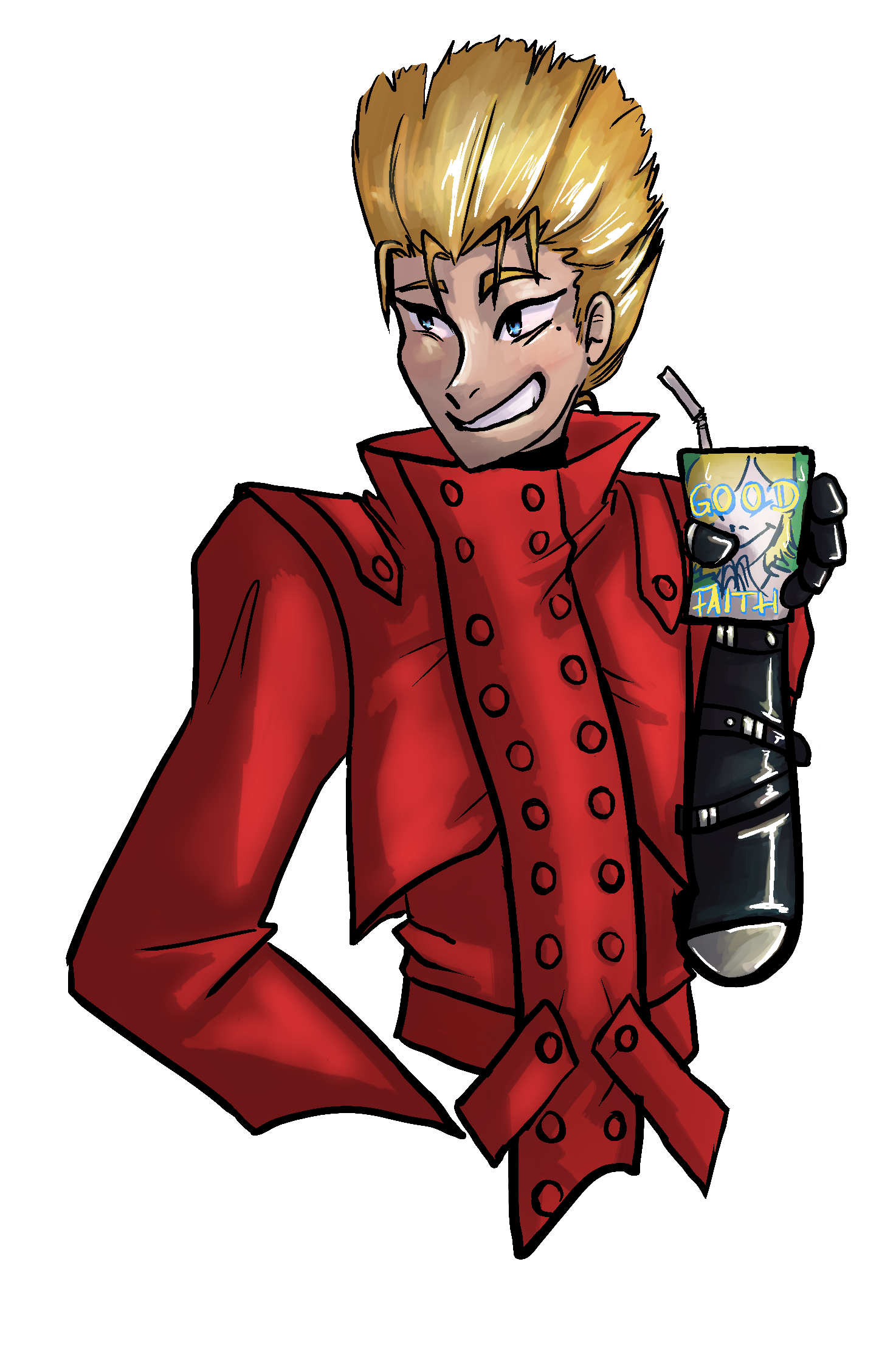 Trigun - Vash Good Faith Sticker