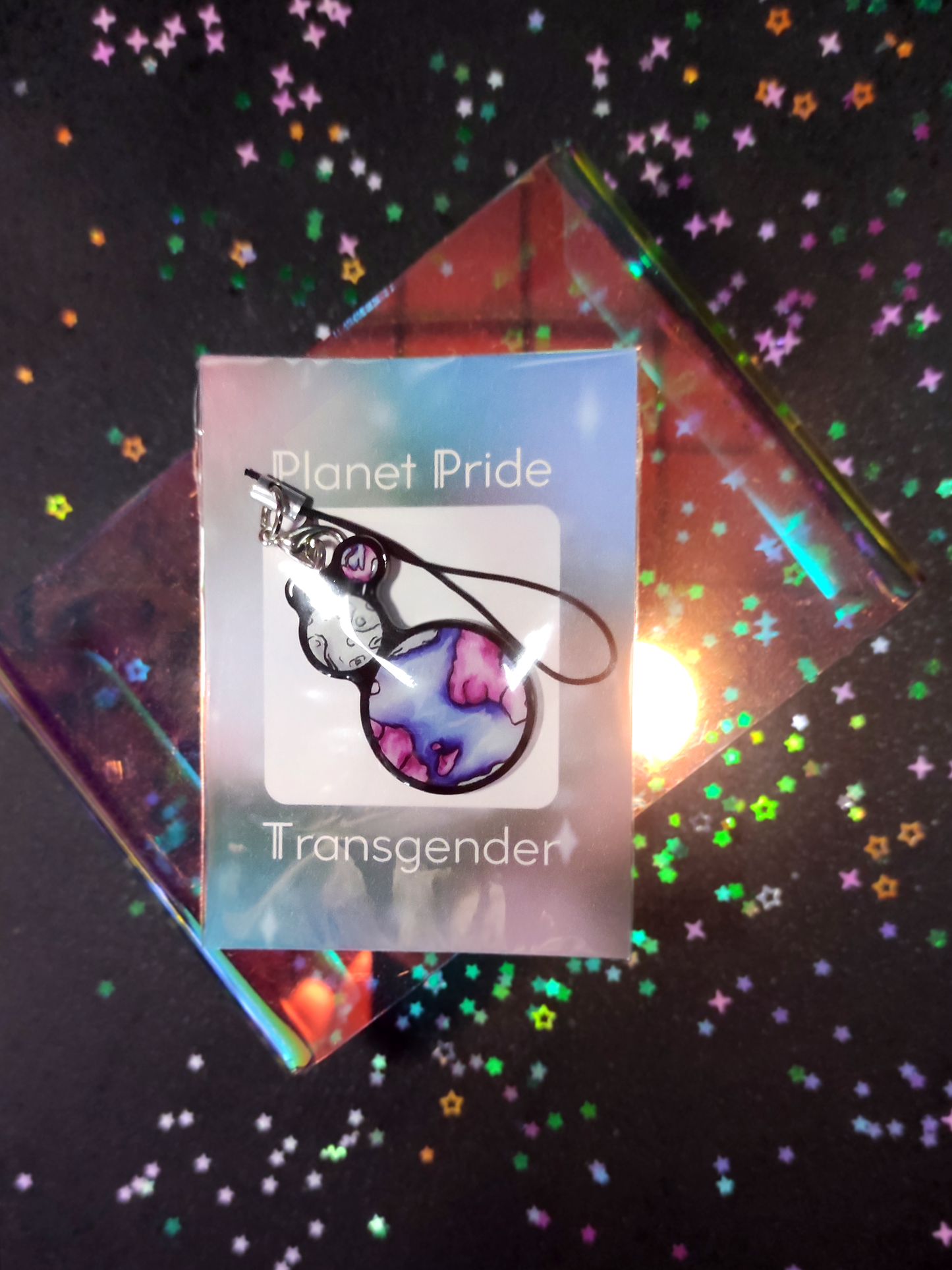Planet Pride: Transgender - Single-sided acrylic keychain