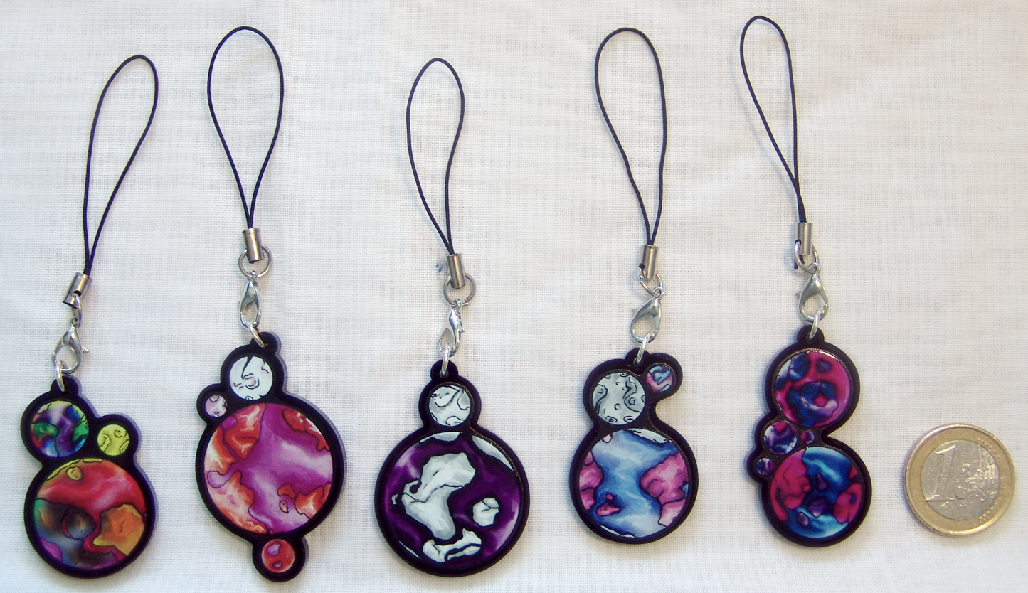 Planet Pride: Lesbian - Single-sided acrylic keychain