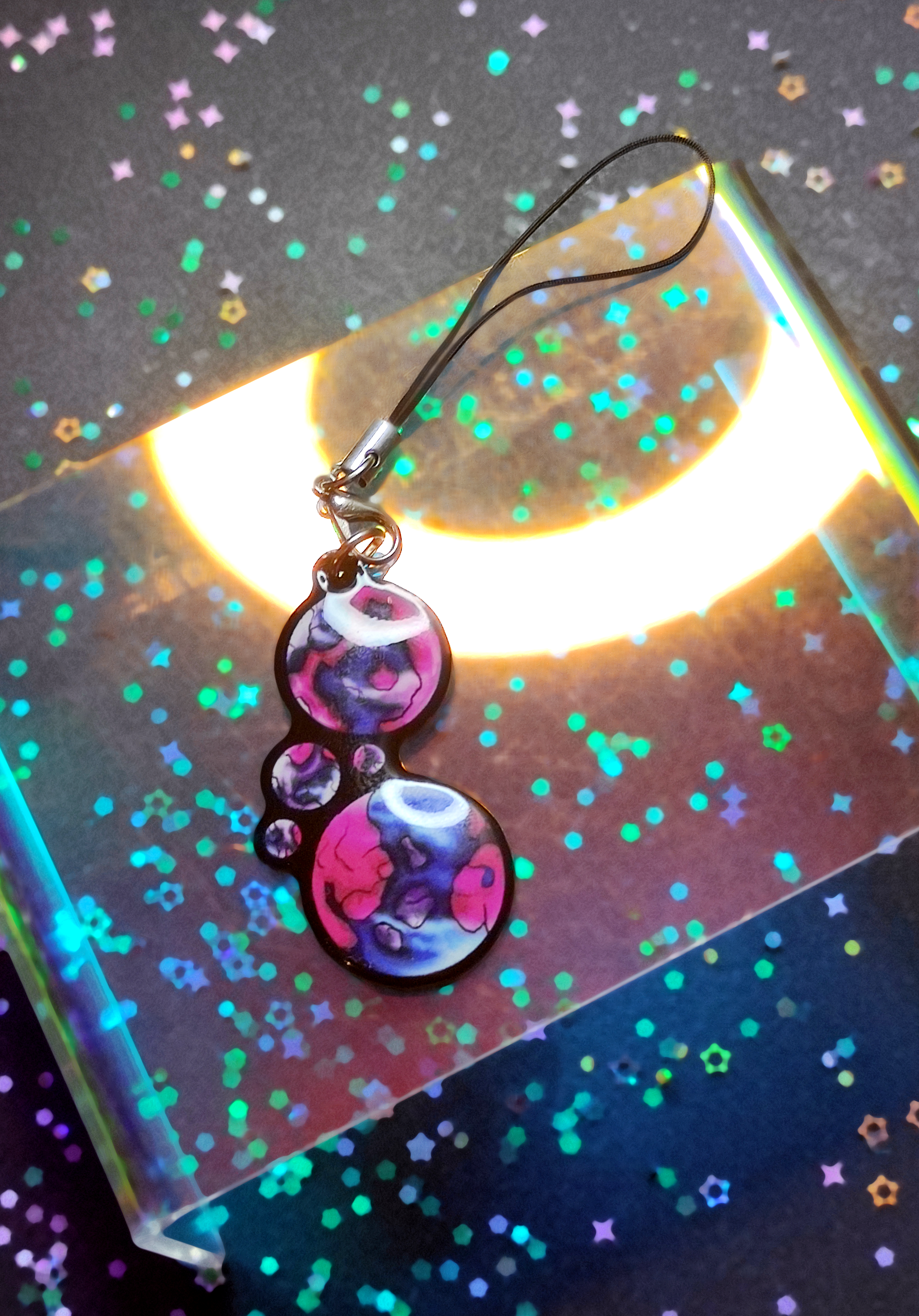 Planet Pride: Bisexuality - Single-sided acrylic keychain