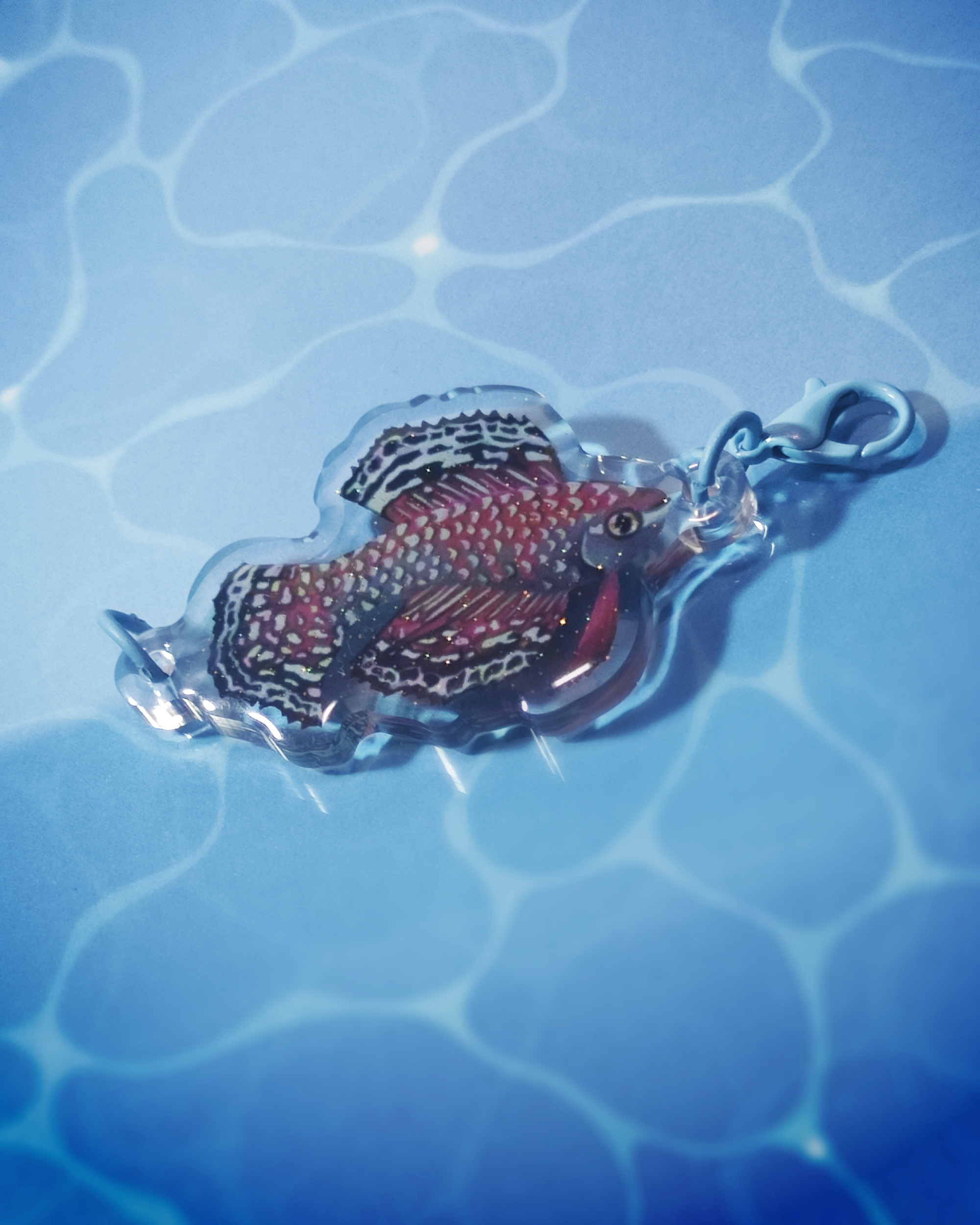 Man, I Love Fish - chain-link charms