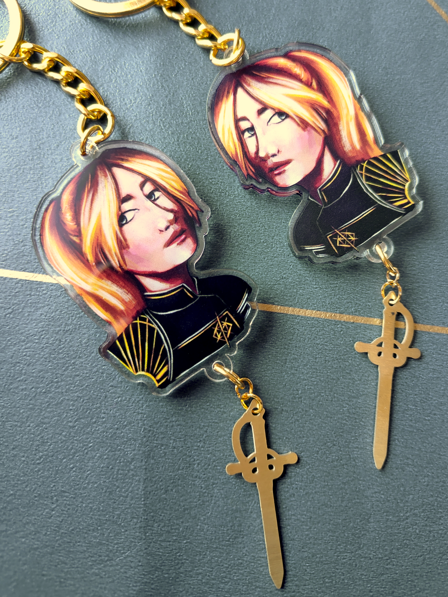 Expedition 33 - acrylic keychains with metal pendants