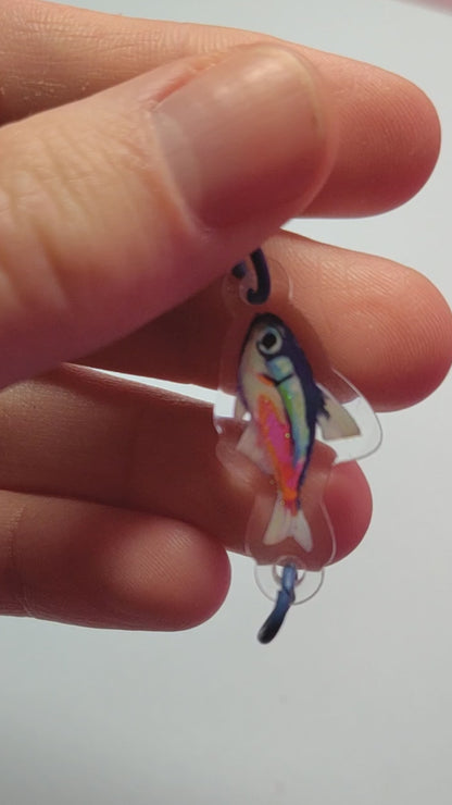 Man, I Love Fish - chain-link charms