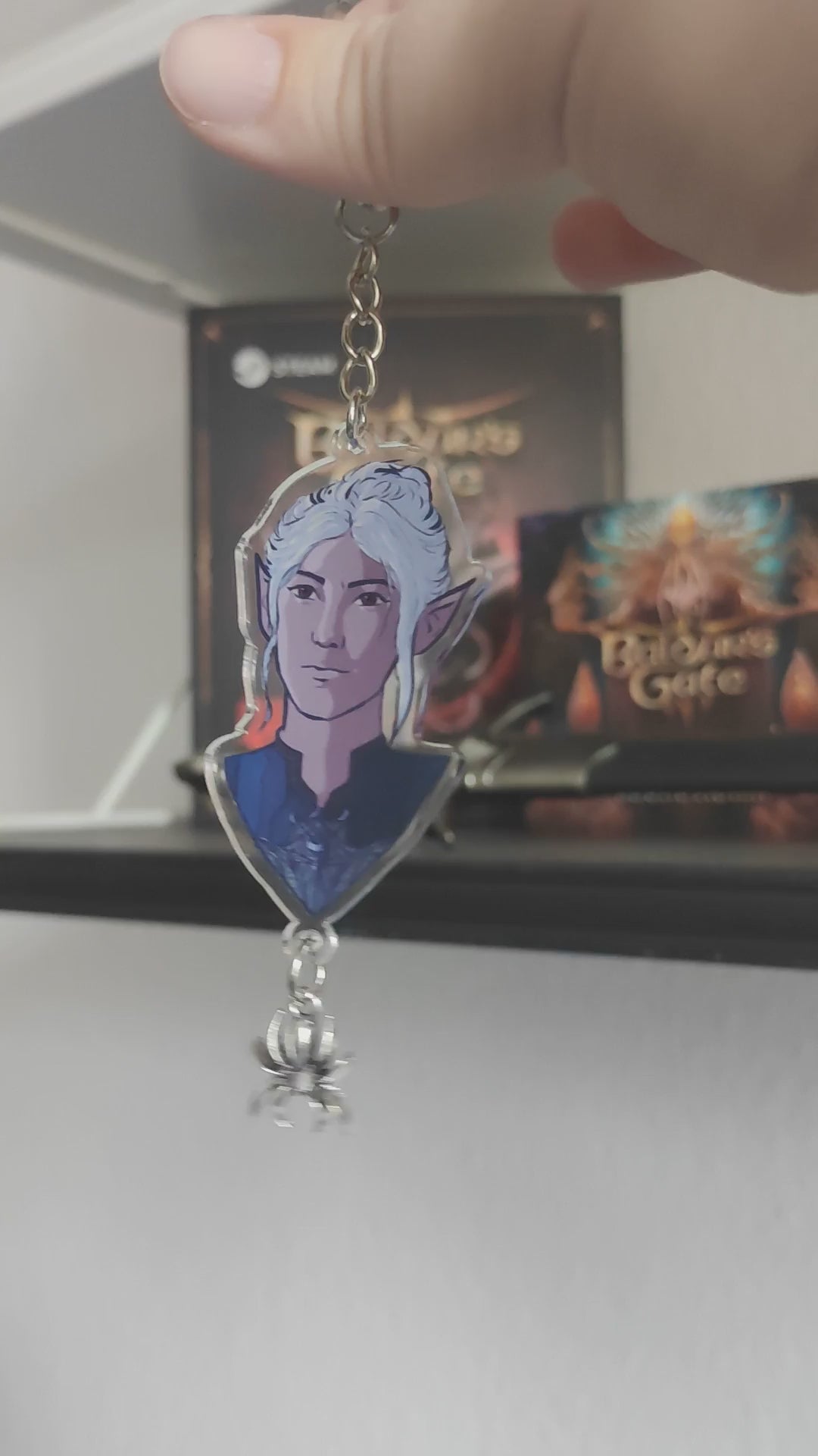 BG3: Minthara - double sided acrylic keychain with pendant