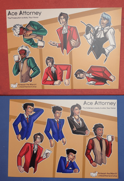 Ace Attorney Sticker Sheets - Stickers - Unleash The Merch!