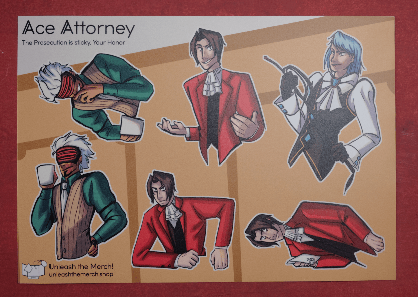 Ace Attorney Sticker Sheets - Stickers - Unleash The Merch!