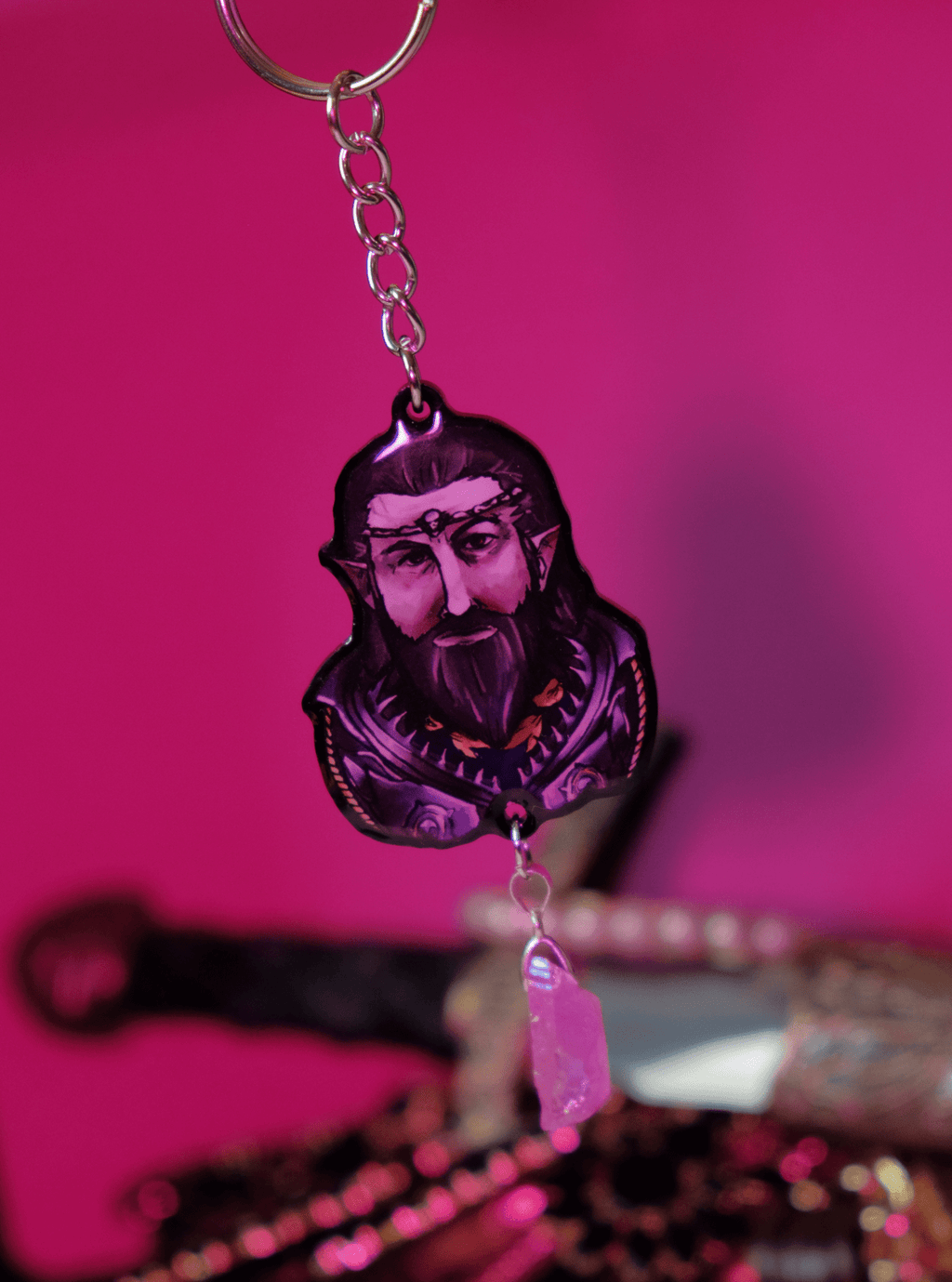 Baldur's Gate 3: The Chosen Three - Single - sided acyrlic keychain with Netherstone - Acrylic Charm - Unleash The Merch!