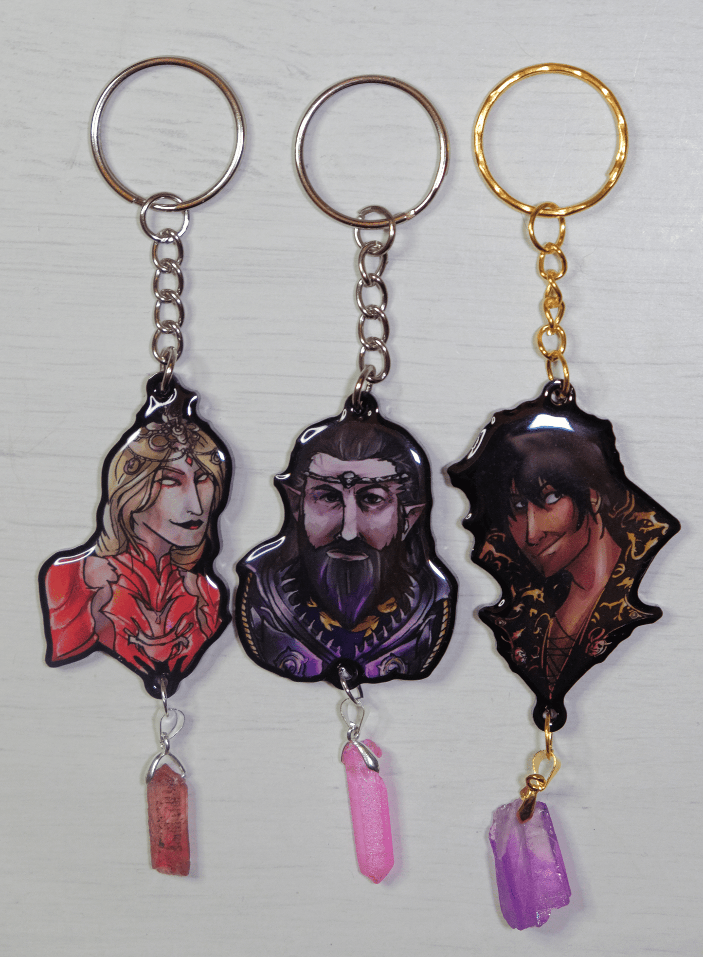 Baldur's Gate 3: The Chosen Three - Single - sided acyrlic keychain with Netherstone - Acrylic Charm - Unleash The Merch!