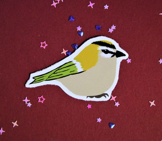 Eurasian Birds: Common firecrest - Stickers