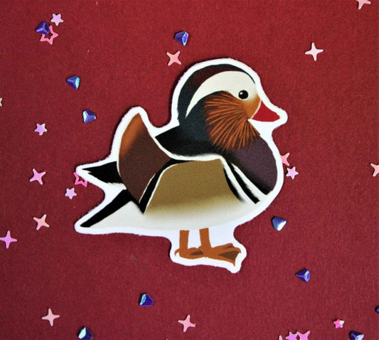 Eurasian Birds: Mandarin duck - Stickers