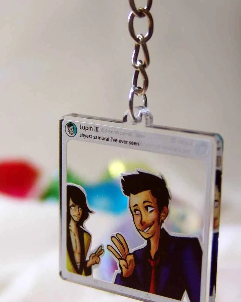 Lupin The Third: Lupin Game - Double-sided clear acrylic keychain