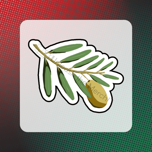 Merch for Palestine: Olive Branch - Sticker - Stickers - Unleash The Merch!