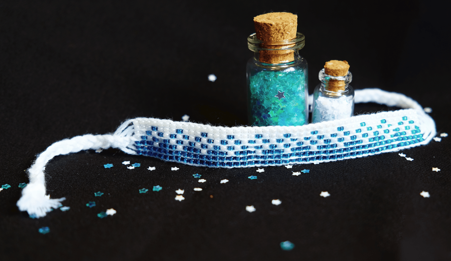 Original Pattern: "Winter solace" - boho wristband - Unleash The Merch!