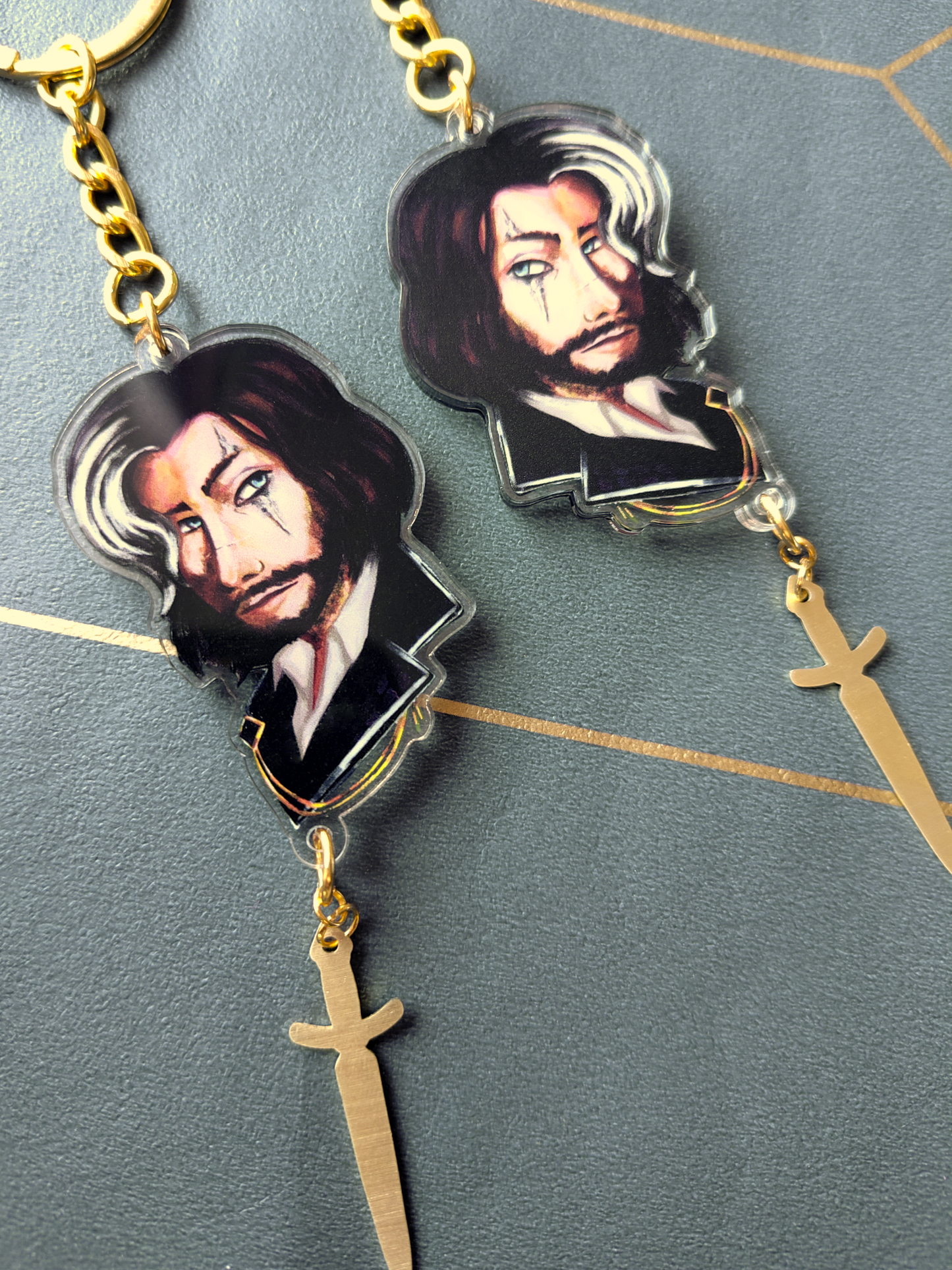 Expedition 33 - acrylic keychains with metal pendants